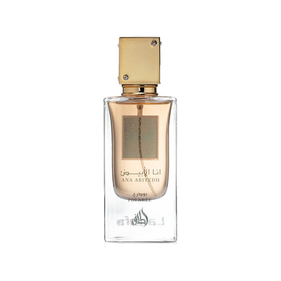 Ana Abiyedh Poudree by LATTAFA perfume bottle