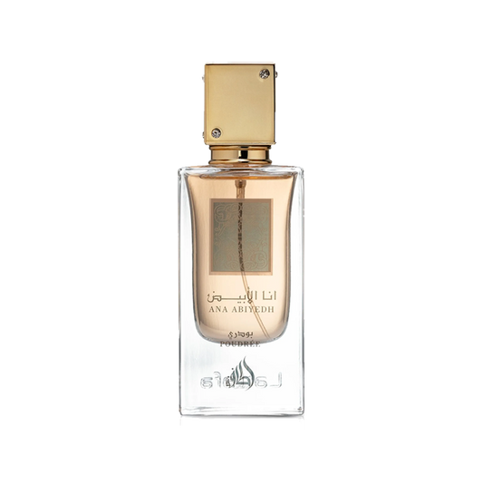 Ana Abiyedh Poudree by LATTAFA perfume bottle