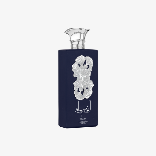Ansaam Silver by LATTAFA perfume bottle